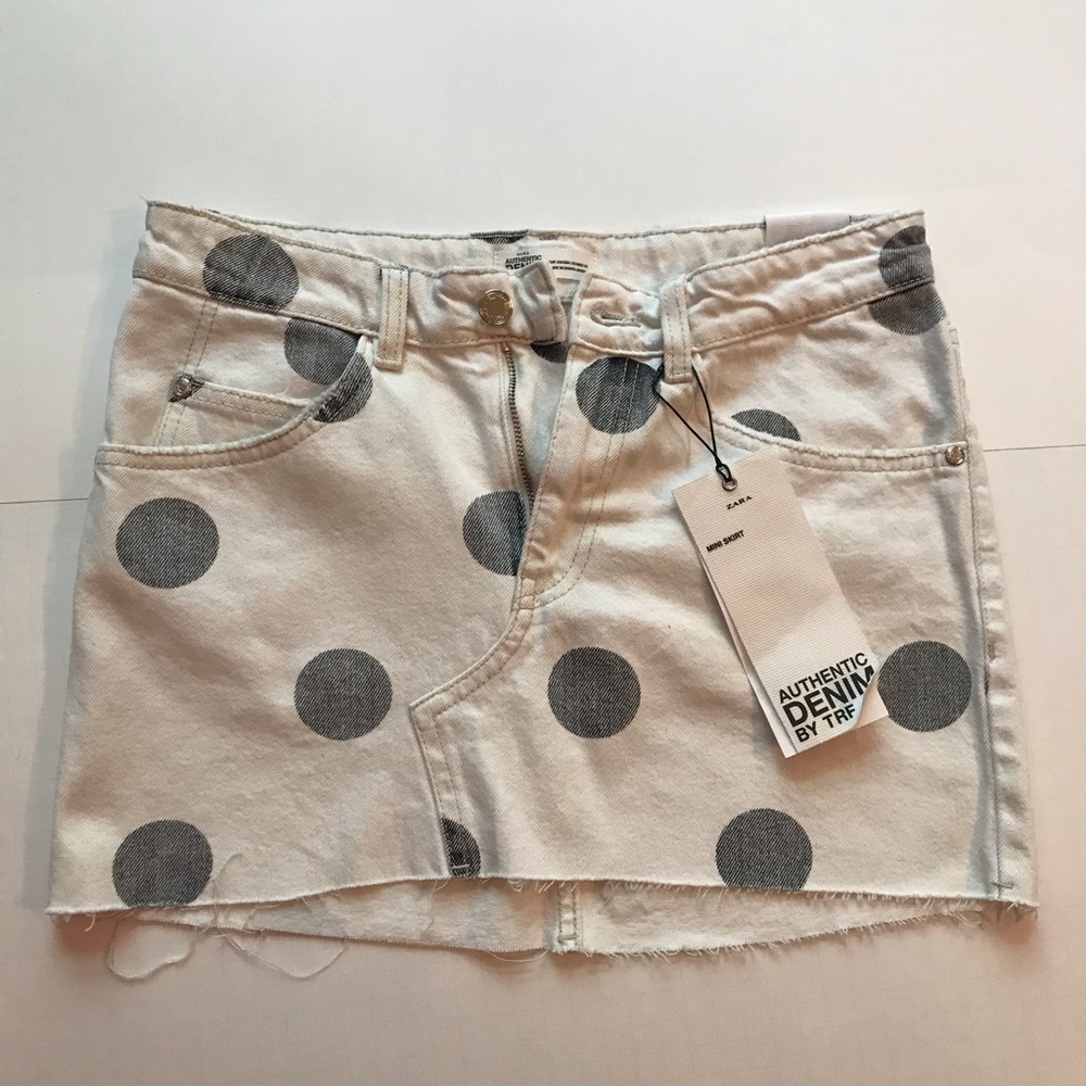Zara polka dot mini skirt